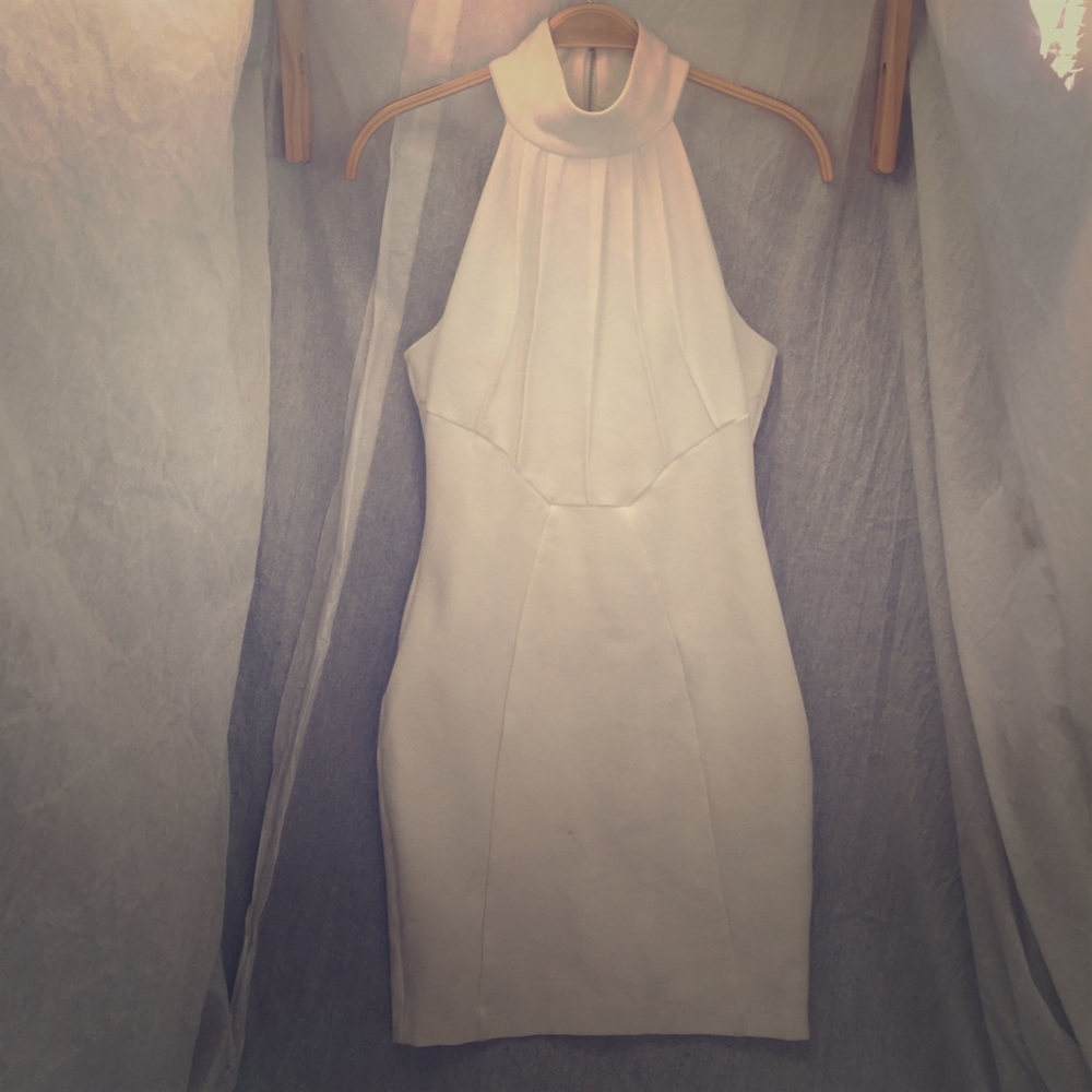 GUESS Holiday Party Dress White Bodycon